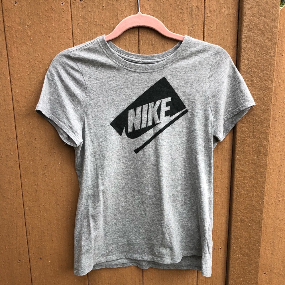 Gray shirt with Nike logo